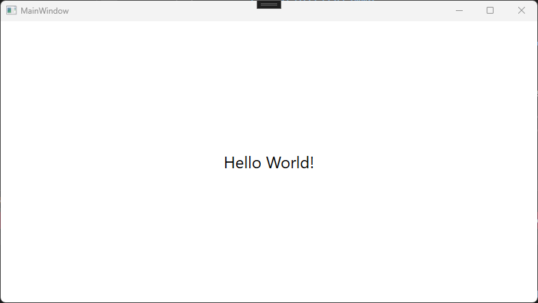 Hello world wpf