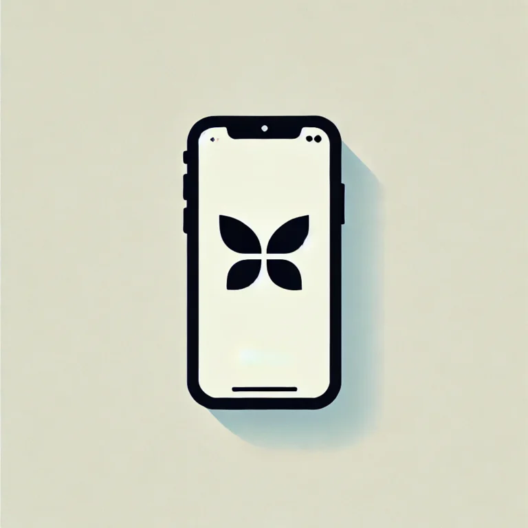 Flutter logo on the screen