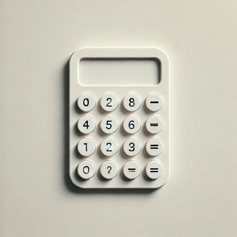 a basic calculator design with a display screen and buttons for numbers 0-9